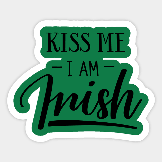 Kiss me I'm Irish Sticker by VenusDanielle Designs